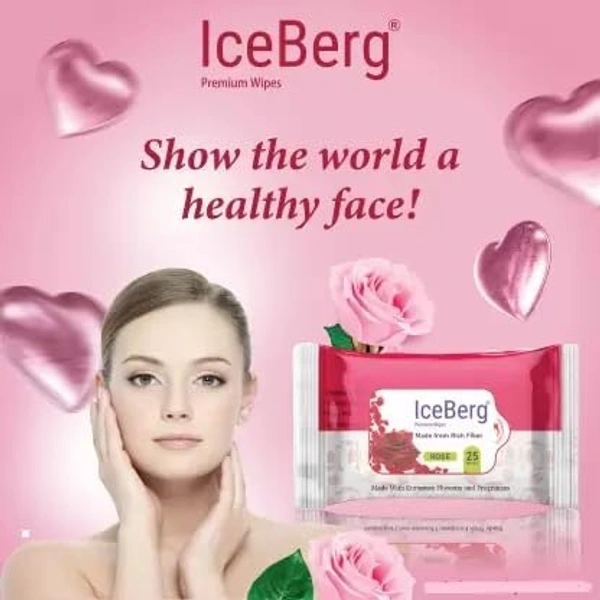 Icebergs Wet Wipes with Extra Moisturizers - Pack of 25