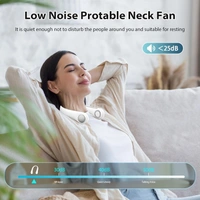  Portable Rechargeable Neck Fan | Better Then Table or Hand Fans | USB Charging Battery Fan | Smart Mini Hand Free 3 High Speed Fan | 360° Cooling Low Noise Hanging Neck Fans (White)