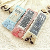 Remote Cover Set of 3 |Bow Knot Remote Cover|Ideal for D2H,DTH Remote & Air-Conditioner(AC) Remote|Fabric Remote Control Case Keep Remote Dust-Free & Easy to Fit