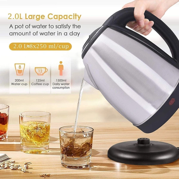 Stainless Steel Electric Kettle Multipurpose Extra Large Cattle Electric with Handle Hot Water Tea Coffee Maker Water Boiler, Boiling Milk