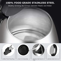 Stainless Steel Electric Kettle Multipurpose Extra Large Cattle Electric with Handle Hot Water Tea Coffee Maker Water Boiler, Boiling Milk