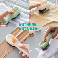 Multi-Function Hydraulic Cleaning Brush with Soap Dispenser Laundry Brush Scrub Brush with Soap Dispenser for Bathroom, Kitchen, Soft Laundry Clothes and Shoes Scrubbing Brush