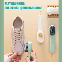 Multi-Function Hydraulic Cleaning Brush with Soap Dispenser Laundry Brush Scrub Brush with Soap Dispenser for Bathroom, Kitchen, Soft Laundry Clothes and Shoes Scrubbing Brush