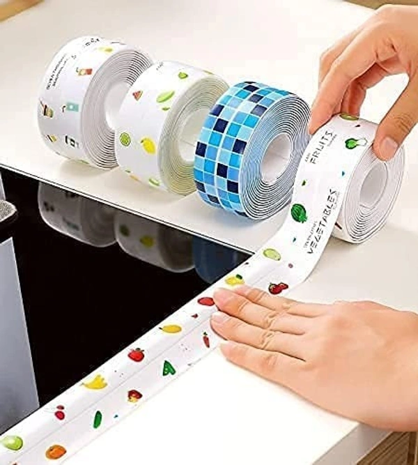  Waterproof Tape for Kitchen Sink Oil Proof Caulk Tape Strip Self Adhesive Bathroom Corner Caulking Sealing Tape Gap Sealer Waterproof Tape for Platform Basin Toilet 3.2m*3.8cm
