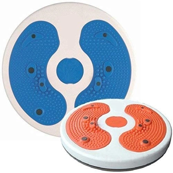 Plastic Tummy Waist Twister Magnetic Disk Hot Sweating Body Shapers Slimming Rotating Machine Ankle Body Aerobic Exercise Reflexology Cincher Girdle Both Direction Rotation-Multi Color