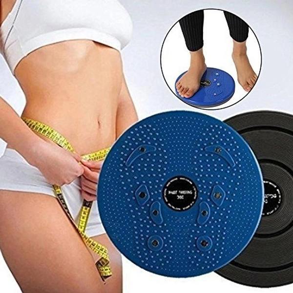 Plastic Tummy Waist Twister Magnetic Disk Hot Sweating Body Shapers Slimming Rotating Machine Ankle Body Aerobic Exercise Reflexology Cincher Girdle Both Direction Rotation-Multi Color