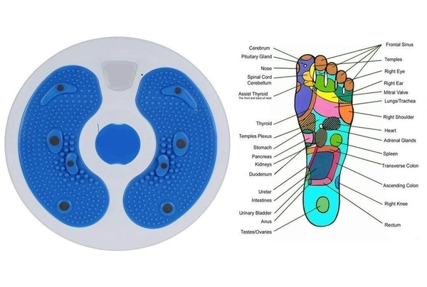 Plastic Tummy Waist Twister Magnetic Disk Hot Sweating Body Shapers Slimming Rotating Machine Ankle Body Aerobic Exercise Reflexology Cincher Girdle Both Direction Rotation-Multi Color
