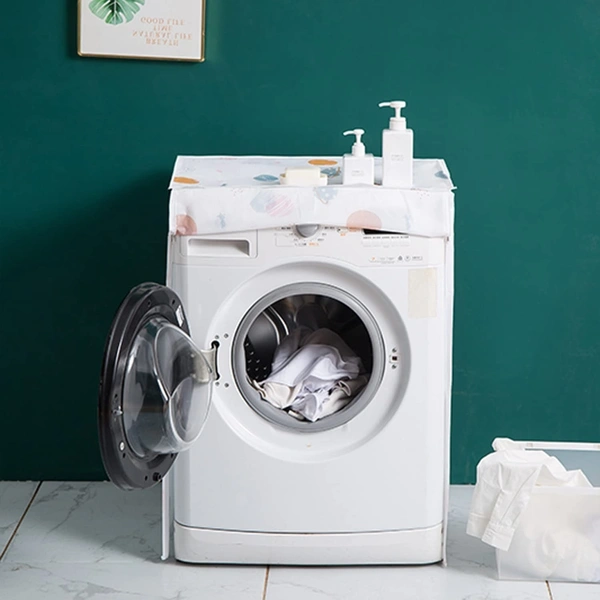 Plastic Anti-Slip Washer&Dryer Front Covers, Dust Cover, Washing Machine Front Load Cover, Anti-Stain Waterproof Washer And Dryer cover (Front Loading, Pattern May Vary)