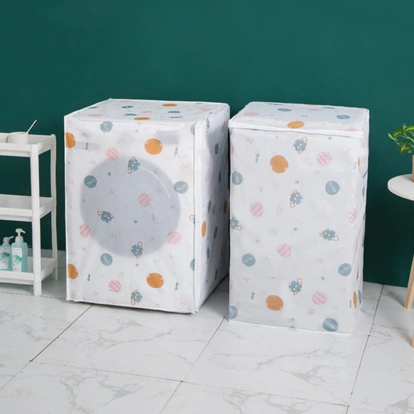 Plastic Anti-Slip Washer&Dryer Front Covers, Dust Cover, Washing Machine Front Load Cover, Anti-Stain Waterproof Washer And Dryer cover (Front Loading, Pattern May Vary)