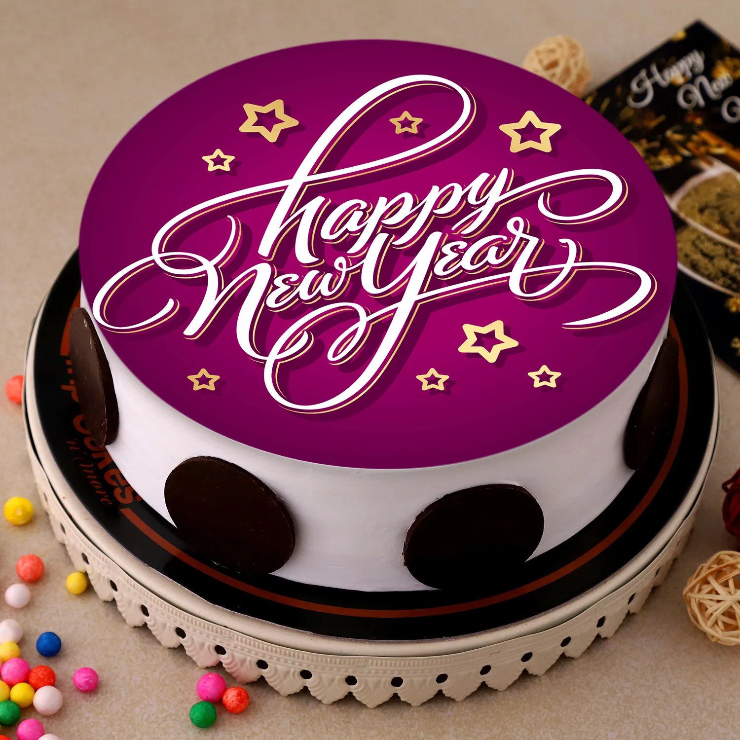 Hello New Year Chocolate Cake | Winni.in