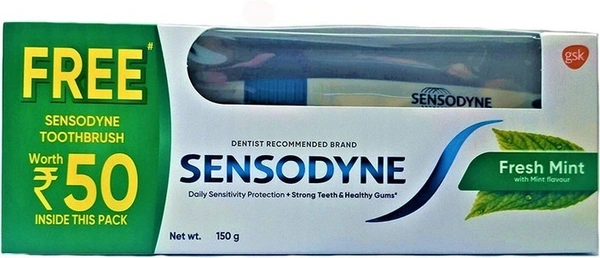 GLAXOSMITHKLIN Sensodyne Fresh Mint ( Paste +Brush ) (150 Gm)