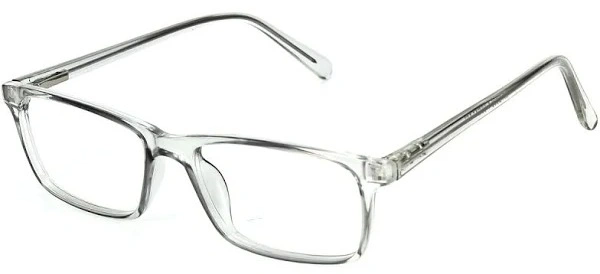WHITE TRANSPARENT -SQUARE  - FRAME + PROGRESSIVE LENS