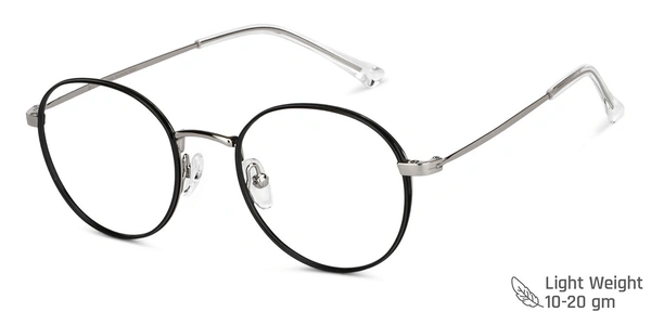CLASSIC ROUND ML FRAME - FREE SIZE, BLACK