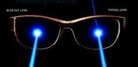 TRANSPARENT WHITE - FRAME + BLUE CUT BLUE LENS