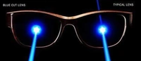 WOMEN CAT EYE METAL - FRAME+ BLUE CUT BLUE LENS