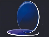 WHITE TRANSPARENT -SQUARE  - FRAME +BLUE CUT BLUE LENS