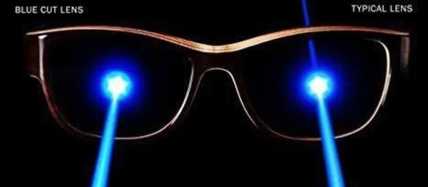 BLACK SQUARE - FRAME + BLUE CUT BLUE LENS