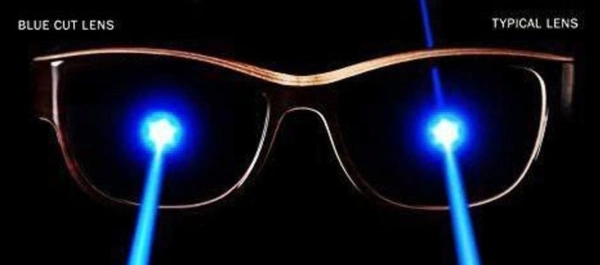 BLACK ROUND ML - FRAME + BLUE CUT BLUE LENS