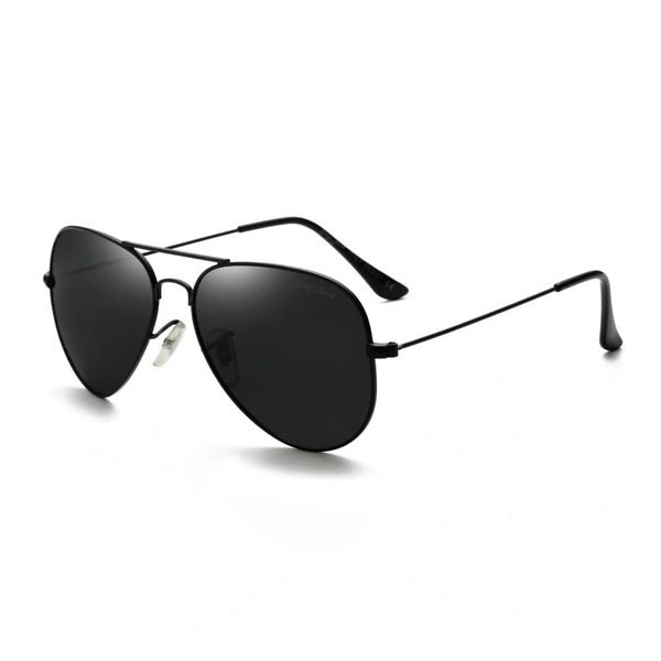  Polarized Aviator Sunglasses lightweight Stylish Glasses for Men Women UV Protection S110102 AZ - Black