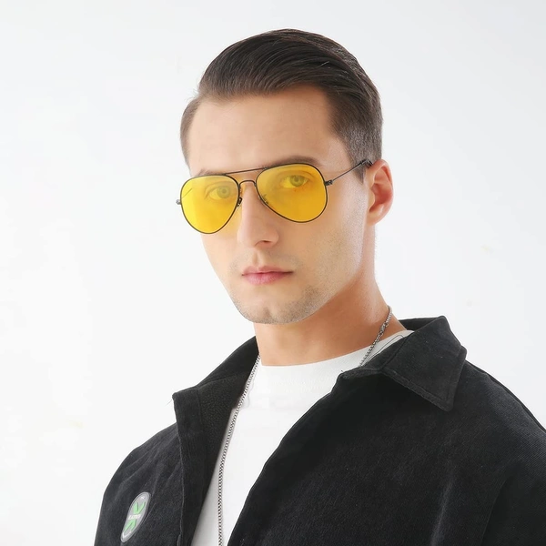  Polarized Aviator Sunglasses lightweight Stylish Glasses for Men Women UV Protection S110102 AZ - Buddha Gold