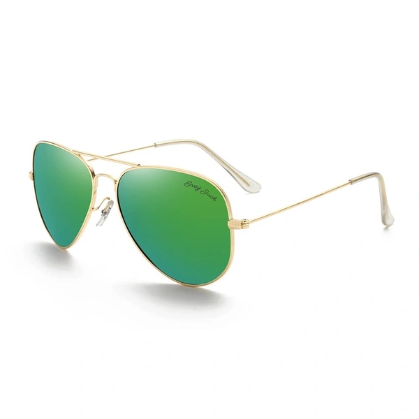  Polarized Aviator Sunglasses lightweight Stylish Glasses for Men Women UV Protection S110102 AZ - Forest Green