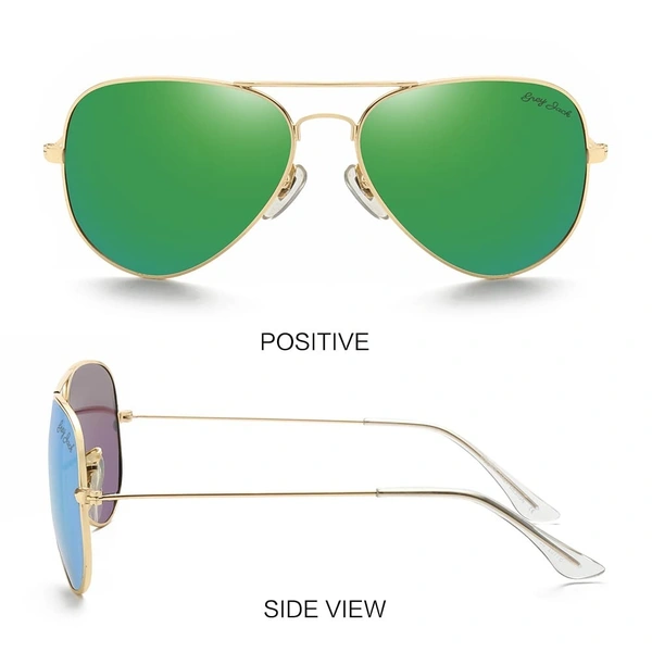  Polarized Aviator Sunglasses lightweight Stylish Glasses for Men Women UV Protection S110102 AZ - Forest Green