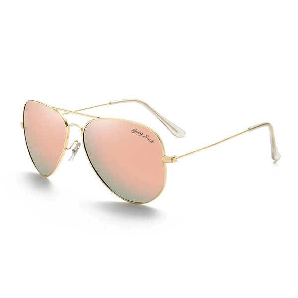  Polarized Aviator Sunglasses lightweight Stylish Glasses for Men Women UV Protection S110102 AZ - Pink
