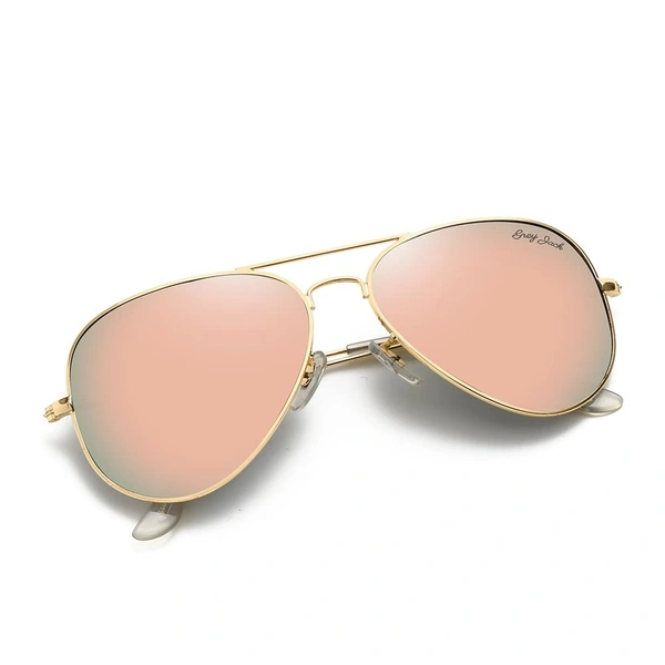  Polarized Aviator Sunglasses lightweight Stylish Glasses for Men Women UV Protection S110102 AZ - Pink