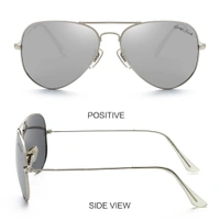  Polarized Aviator Sunglasses lightweight Stylish Glasses for Men Women UV Protection S110102 AZ - Silver