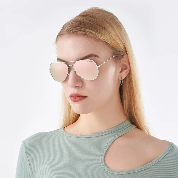  Polarized Aviator Sunglasses lightweight Stylish Glasses for Men Women UV Protection S110102 AZ - Pharlap