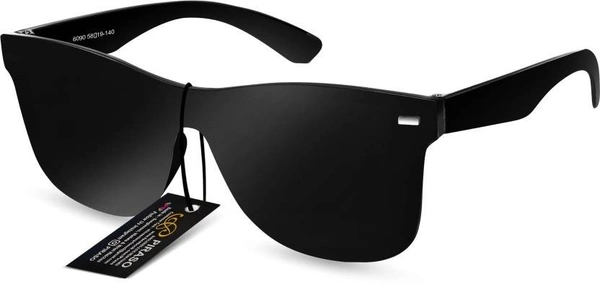 UV Protection Clubmaster Sunglasses (54)  (For Men, Black) - BLACK