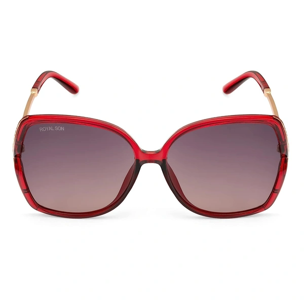 ROYAL SON Over-sized UV Protection Women Sunglasses AZ - Guardsman Red