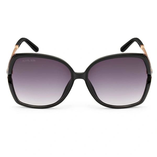 ROYAL SON Over-sized UV Protection Women Sunglasses AZ - Black