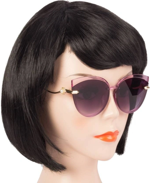 UV Protection, Gradient Cat-eye Sunglasses (61)  (For Women, Grey, Violet) FK