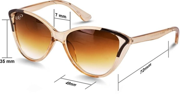 UV Protection Cat-eye Sunglasses (55)  (For Girls, Brown) FK