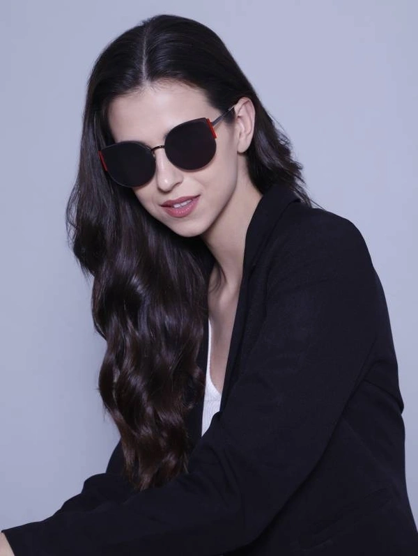 UV Protection Cat-eye Sunglasses (Free Size)  (For Women, Black) FK