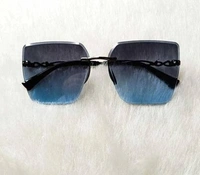 UV Protection Over-sized Sunglasses (Free Size)  (For Women, Blue) FK