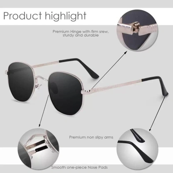 UV Protection, Riding Glasses Oval Sunglasses (45)  (For Men & Women, Black) FK