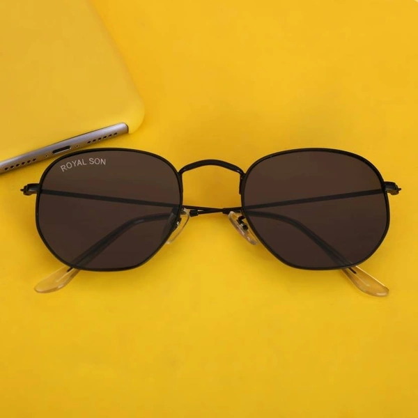 UV Protection, Polarized Round Sunglasses (54)  (For Men, Black) FK