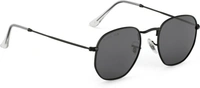 UV Protection, Polarized Round Sunglasses (54)  (For Men, Black) FK