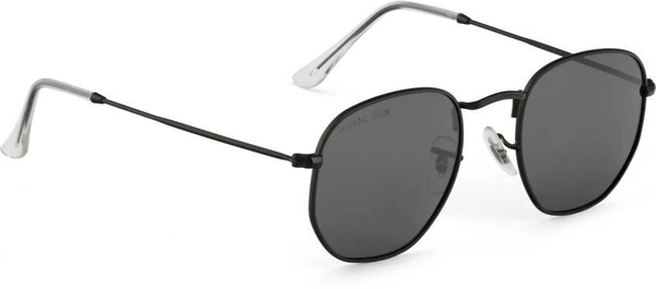 UV Protection, Polarized Round Sunglasses (54)  (For Men, Black) FK