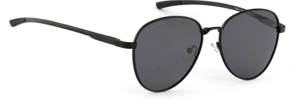Polarized, UV Protection Aviator Sunglasses (57)  (For Men & Women, Black) FK