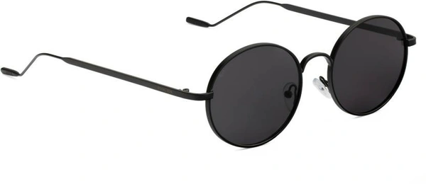 UV Protection Round Sunglasses (55)  (For Men & Women, Black) FK