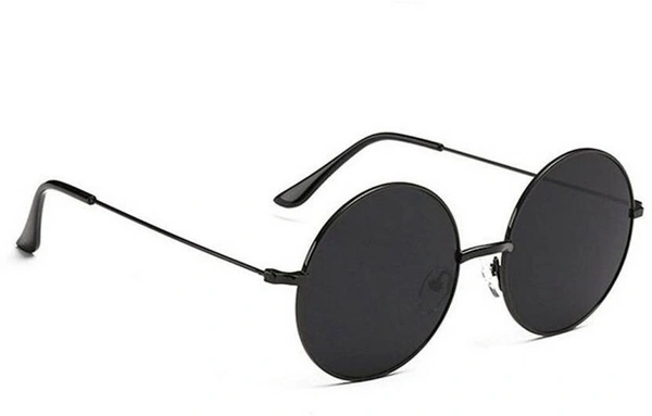 UV Protection Round Sunglasses (54)  (For Men & Women, Black) AZ