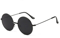 UV Protection Round Sunglasses (54)  (For Men & Women, Black) AZ