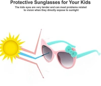 UV Protection Round Sunglasses (Free Size)  (For Boys & Girls, Black) FK