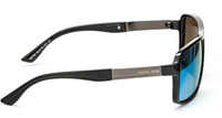 UV Protection, Polarized, Mirrored Rectangular Sunglasses (64)  (For Men, Blue) FK