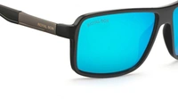UV Protection, Polarized, Mirrored Rectangular Sunglasses (64)  (For Men, Blue) FK