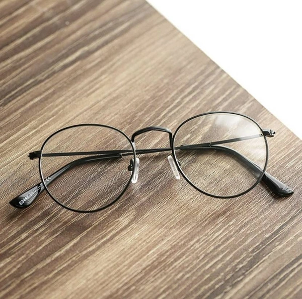 Full Rim Round Anti Glare Frame For Men & Women  (50 mm) fk