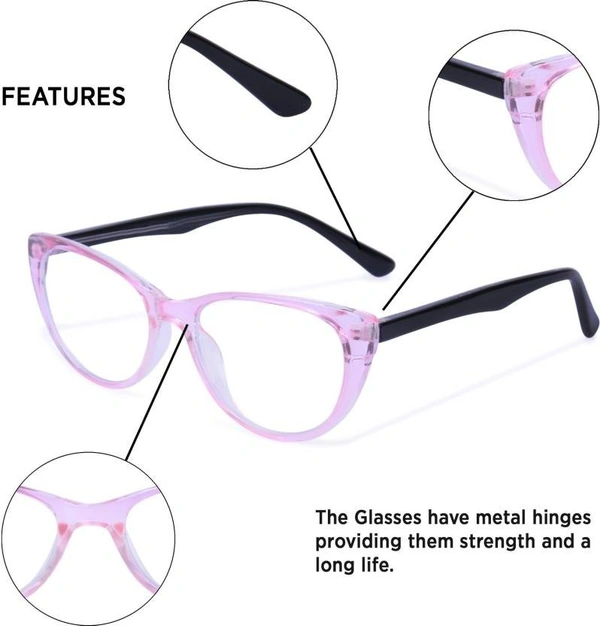 Full Rim Rectangle, Cat-eyed Computer Glass For Kids  (30 mm) fk